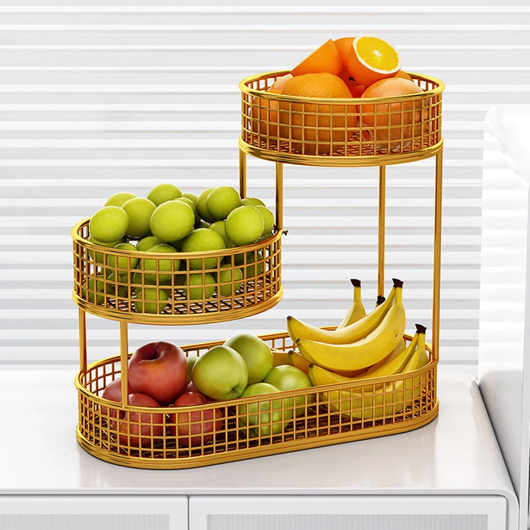 FruitElegance – Metalltråd Kurv for Frukt & Grønnsaker Skanto