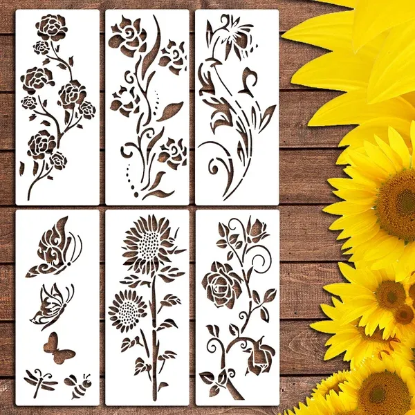 Skanto | 🔥DIY Dekorasjon🌻 - Hagegjerde Stort Blomster Tegning Maler