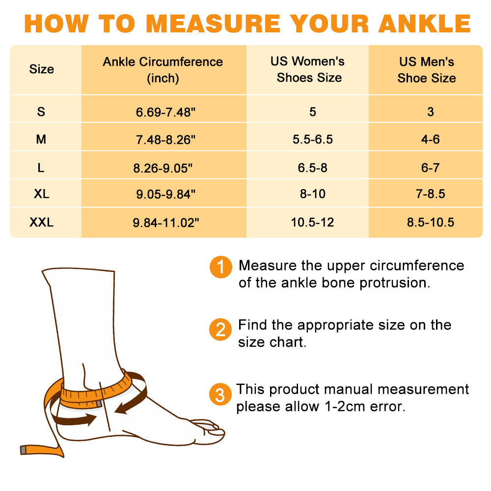 Norvo | Justerbar ankel kompresjonsmansjett ankelortose omsorg 2-pakning