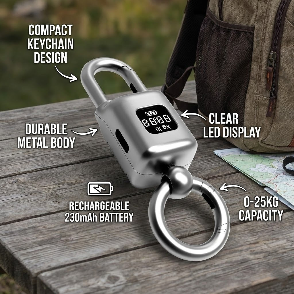 Pocket Size Keychain LCD Scale | Skanto