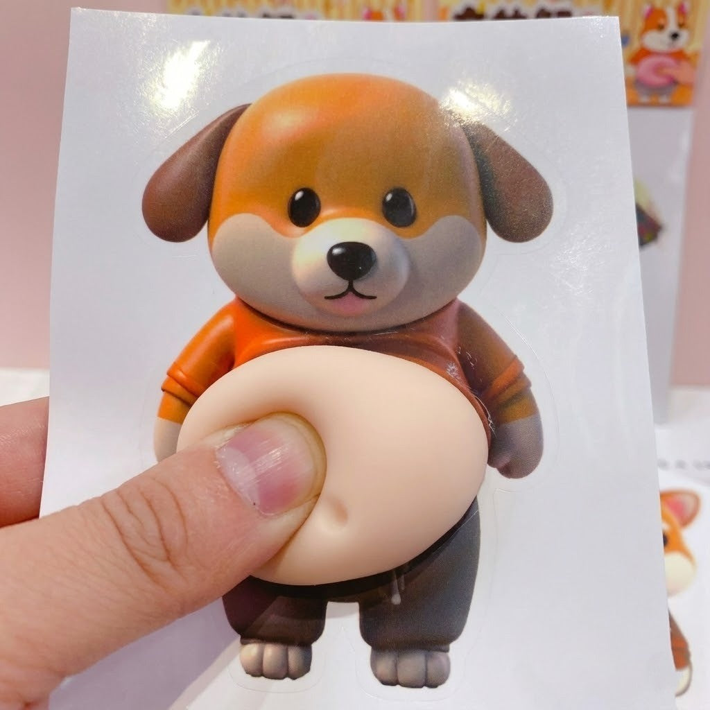 Chubby Shiba Silikon Klistremerke Beskytter | Skanto