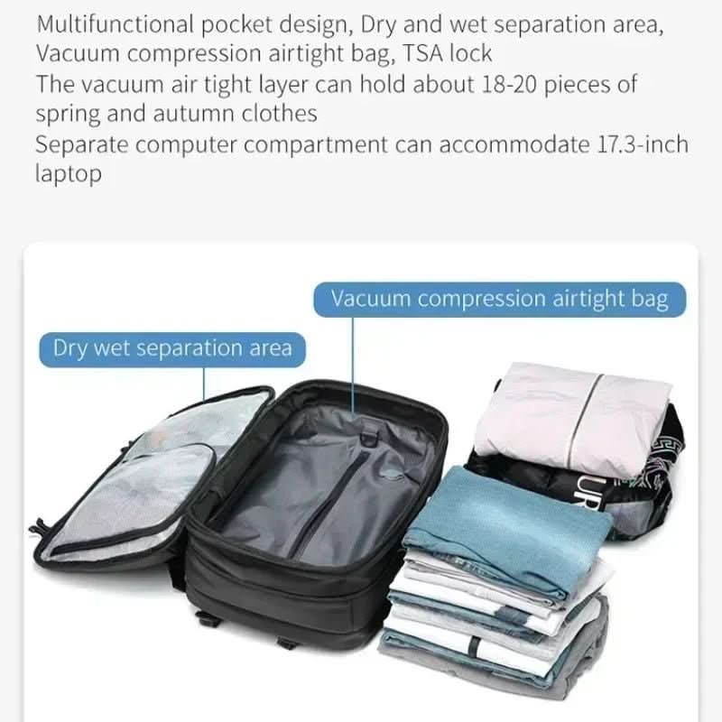Skanto | Komprimerbar reise ryggsekk med laptoplomme