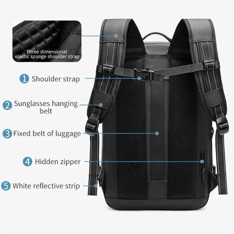 Skanto | Komprimerbar reise ryggsekk med laptoplomme
