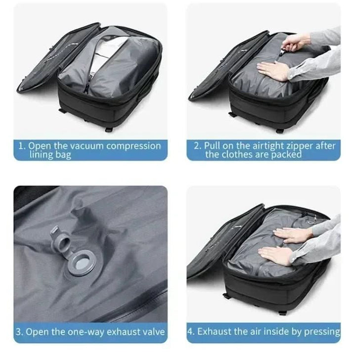 Skanto | Komprimerbar reise ryggsekk med laptoplomme