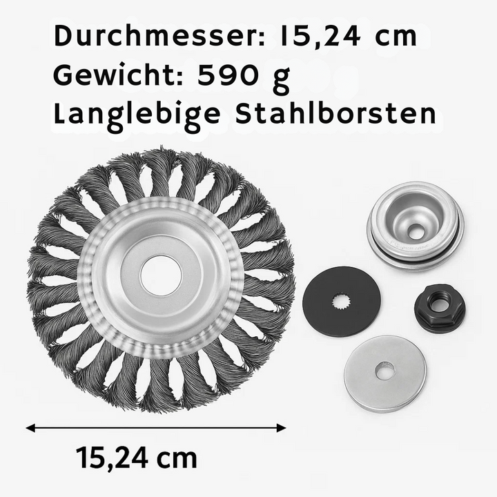 GrassCut TurboHead – Universal 6-Blade Ugressbørste for Kantklippere | Skanto