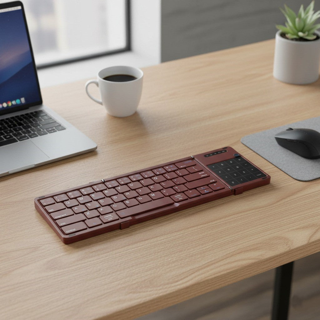 Skanto | Trådløst Bærbart Slim Smart Tri-Fold Bluetooth Tastatur