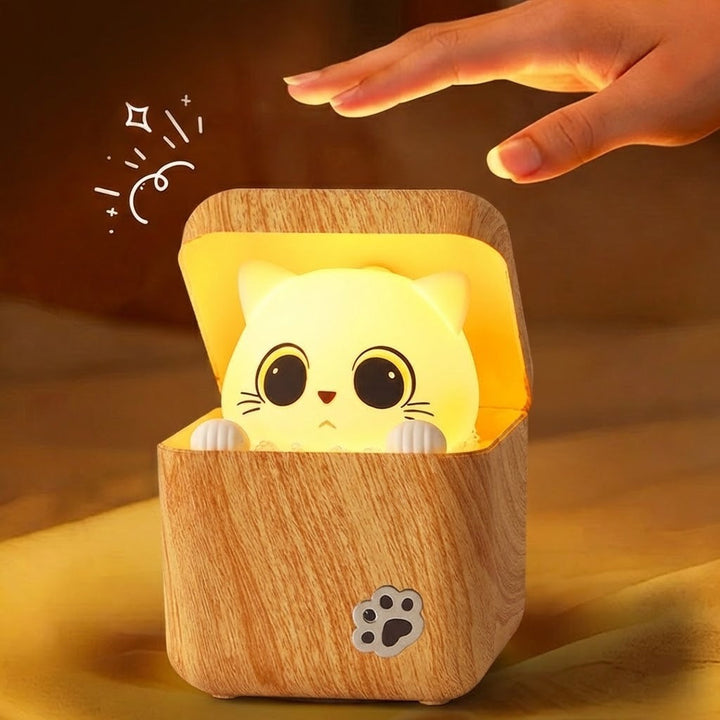 Søt Peekaboo katt tre nattlys lampe | Skanto