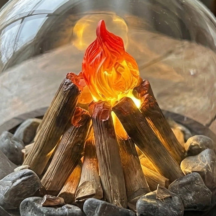Mini Bonfire Flame Glass Dome Nattlampe | Skanto
