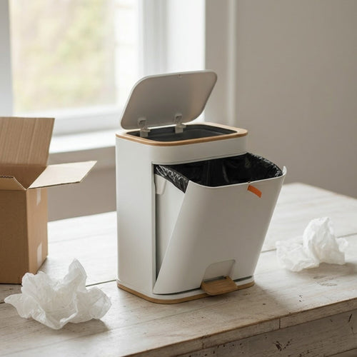 Easy-Clean Elegant Bathroom Trash Can | Skanto