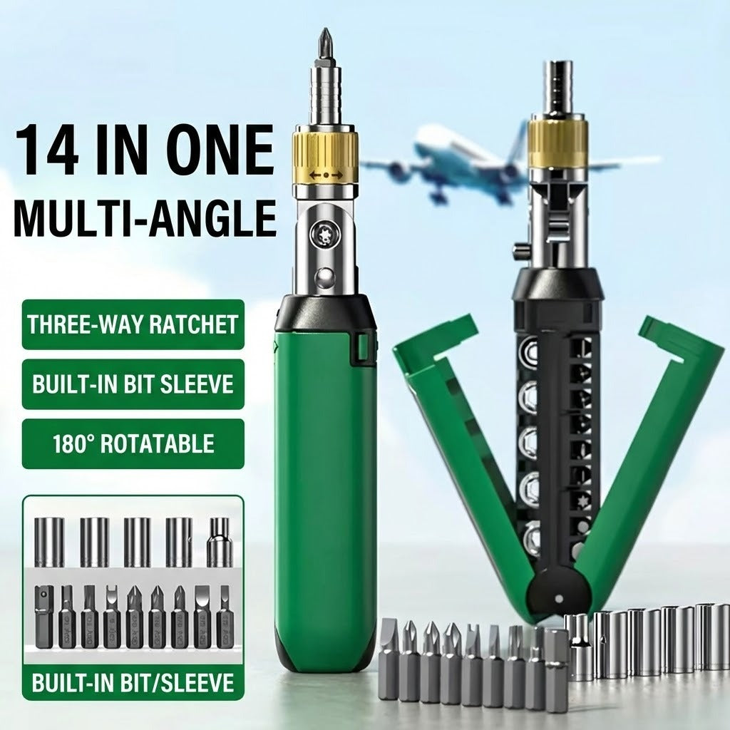 14in1 Multi-butikk ratchet skrutrekker sett