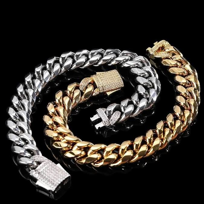 Skanto | Massiv, 18K gullbelagt Cuban lenke armbånd