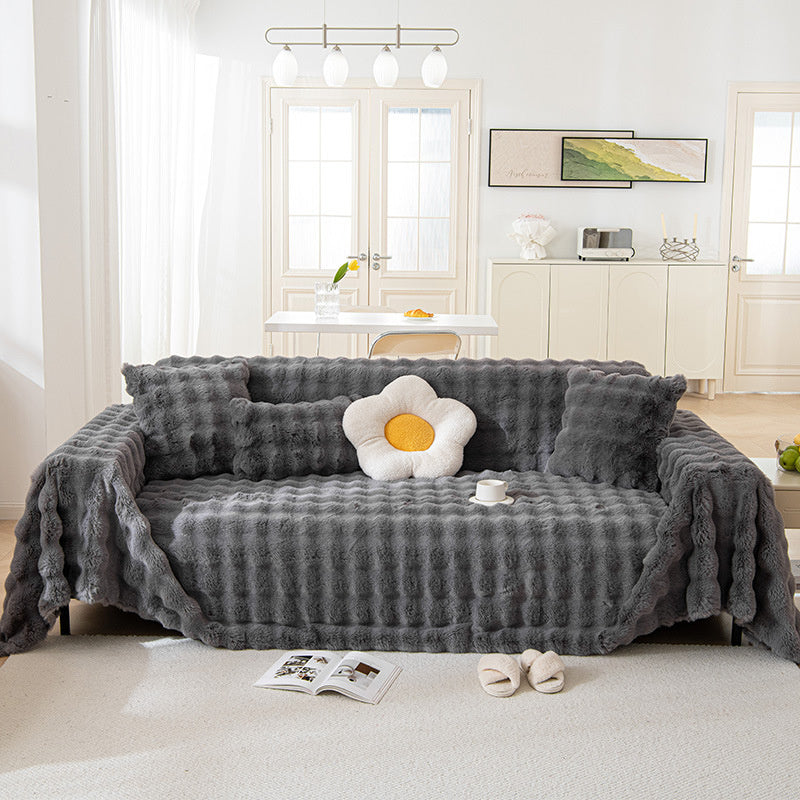 Premium Faux Fur Non-Slip Sofa Covers | Skanto