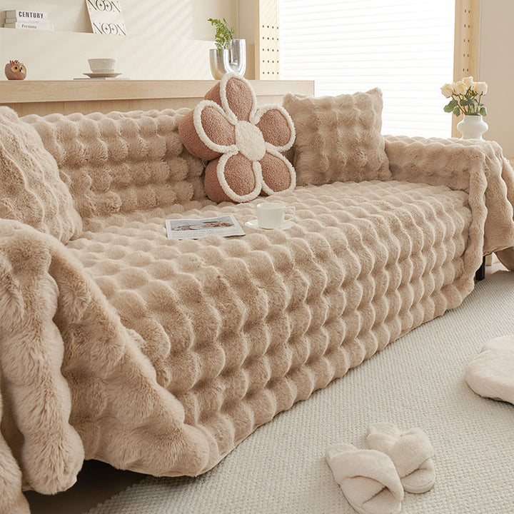 Premium Faux Fur Non-Slip Sofa Covers | Skanto