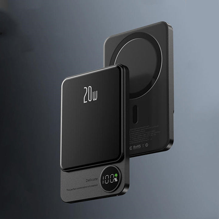 Skanto | 10000mAh Mini Bærbar LED Digital Display Magnetisk hurtiglading Power Bank