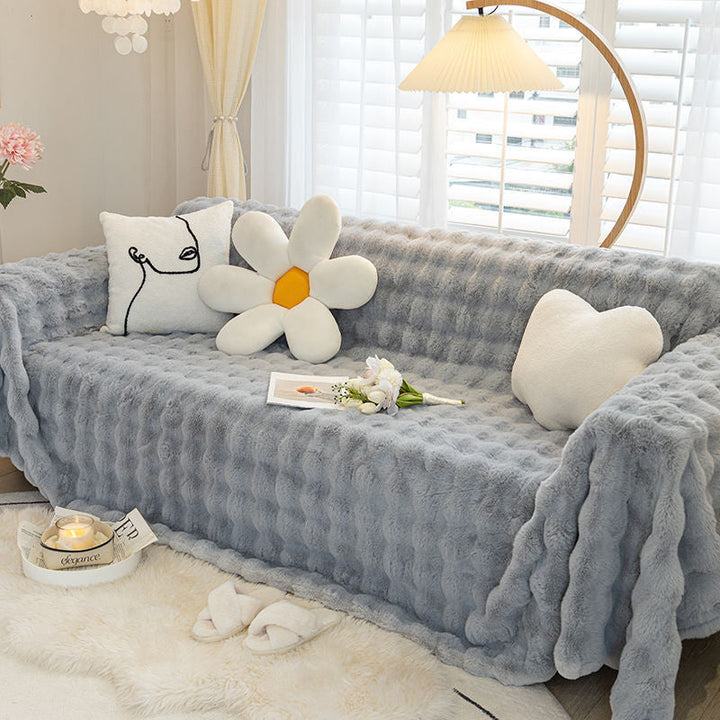 Premium Faux Fur Non-Slip Sofa Covers | Skanto