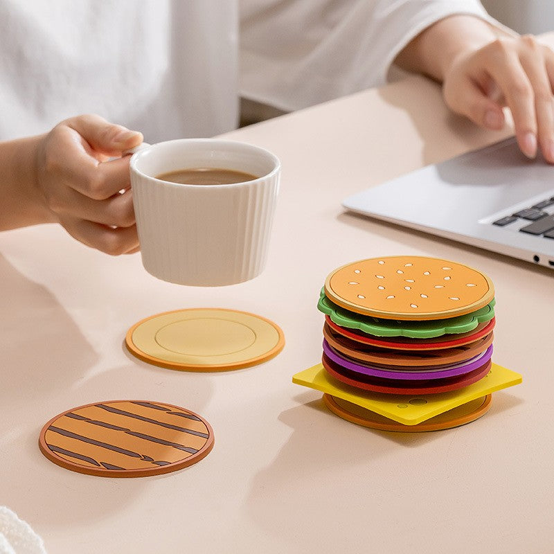 Skanto | Kreativt Lagd Design Burger-formet Isolert Underlag Sett