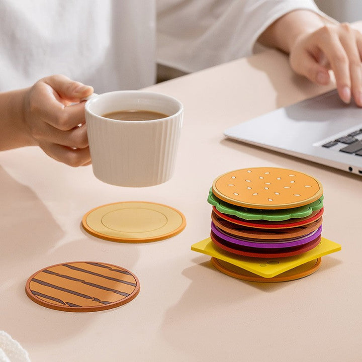 Skanto | Kreativt Lagd Design Burger-formet Isolert Underlag Sett