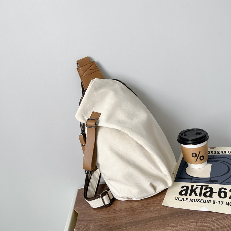 Skanto | Lærret Casual Minimalist Stor Kapasitet Enkel Skulder Crossbody Bag