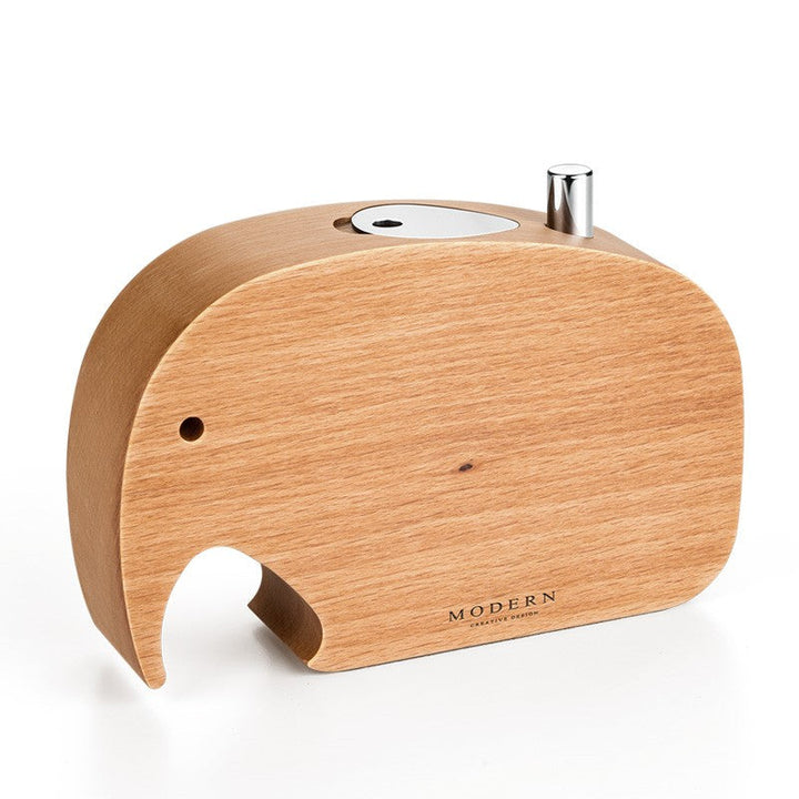 Skanto | Push-To-Dispense Solid Wood Elephant Tannpirkholder
