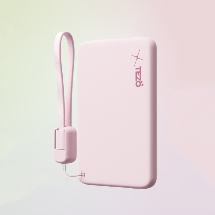 Skanto | Ultra-Tynn Fargerik Magnetisk Lader Power Bank Med Innebygd Snor