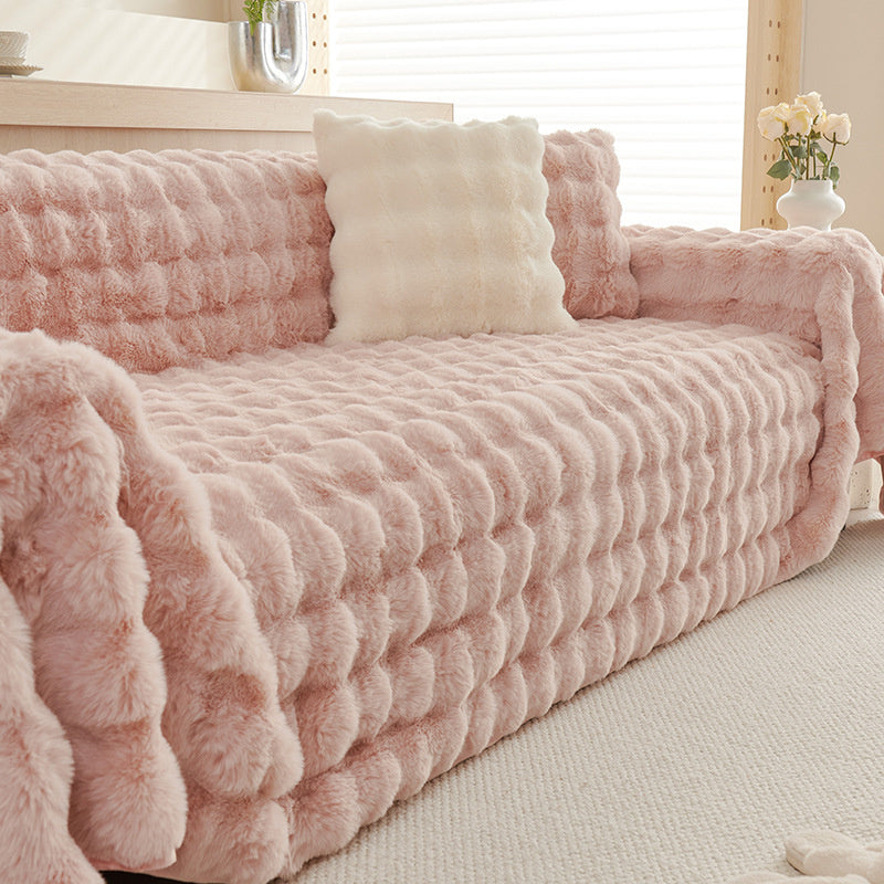 Premium Faux Fur Non-Slip Sofa Covers | Skanto
