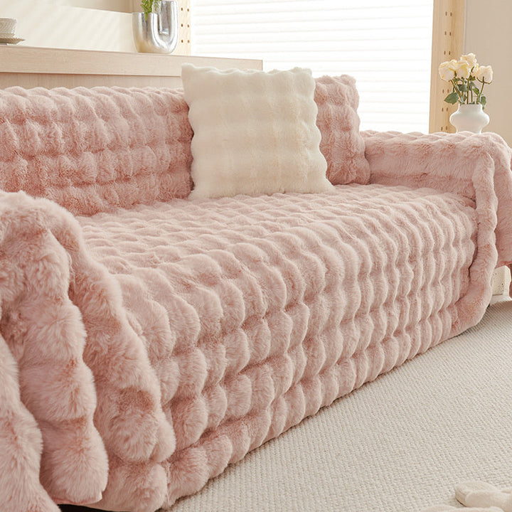 Premium Faux Fur Non-Slip Sofa Covers | Skanto