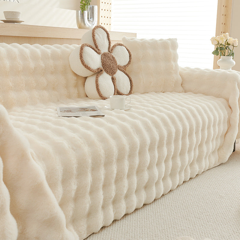 Premium Faux Fur Non-Slip Sofa Covers | Skanto