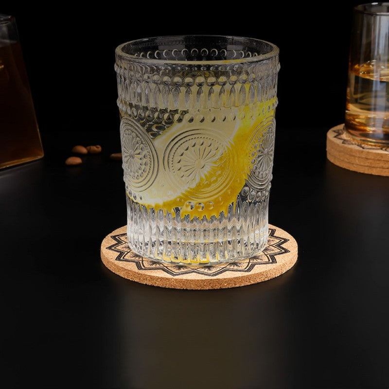 Norvo | Retro Print Varmeresistente, Rutsjefrie, Og Absorberende Korkunderlag (Blandet Sett av 4)