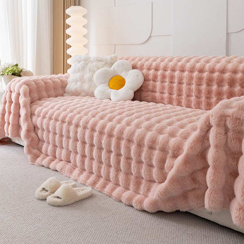 Premium Faux Fur Non-Slip Sofa Covers | Skanto