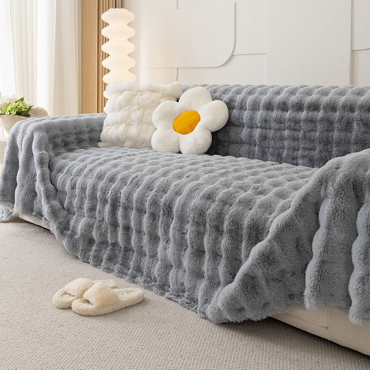 Premium Faux Fur Non-Slip Sofa Covers | Skanto