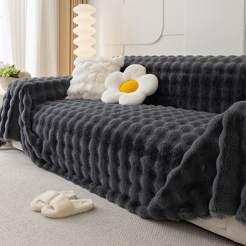 Premium Faux Fur Non-Slip Sofa Covers | Skanto