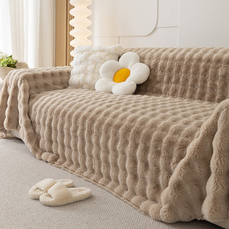 Premium Faux Fur Non-Slip Sofa Covers | Skanto