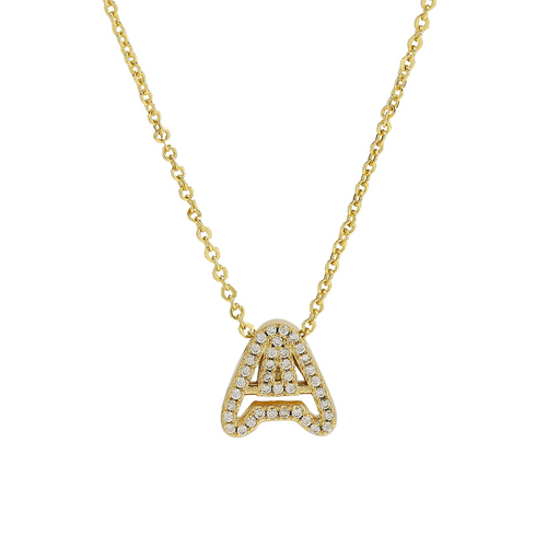 Skanto | Blændende Diamant Initial Halskjede