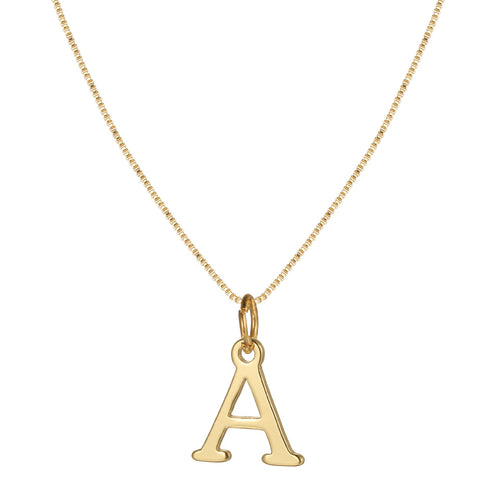 Skanto | 14k Minimal Serif Initial Halskjede