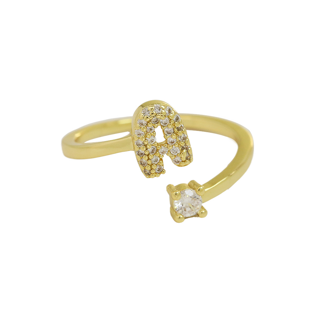 Skanto | Delikat Boble Diamant Innpakning Initial Ring