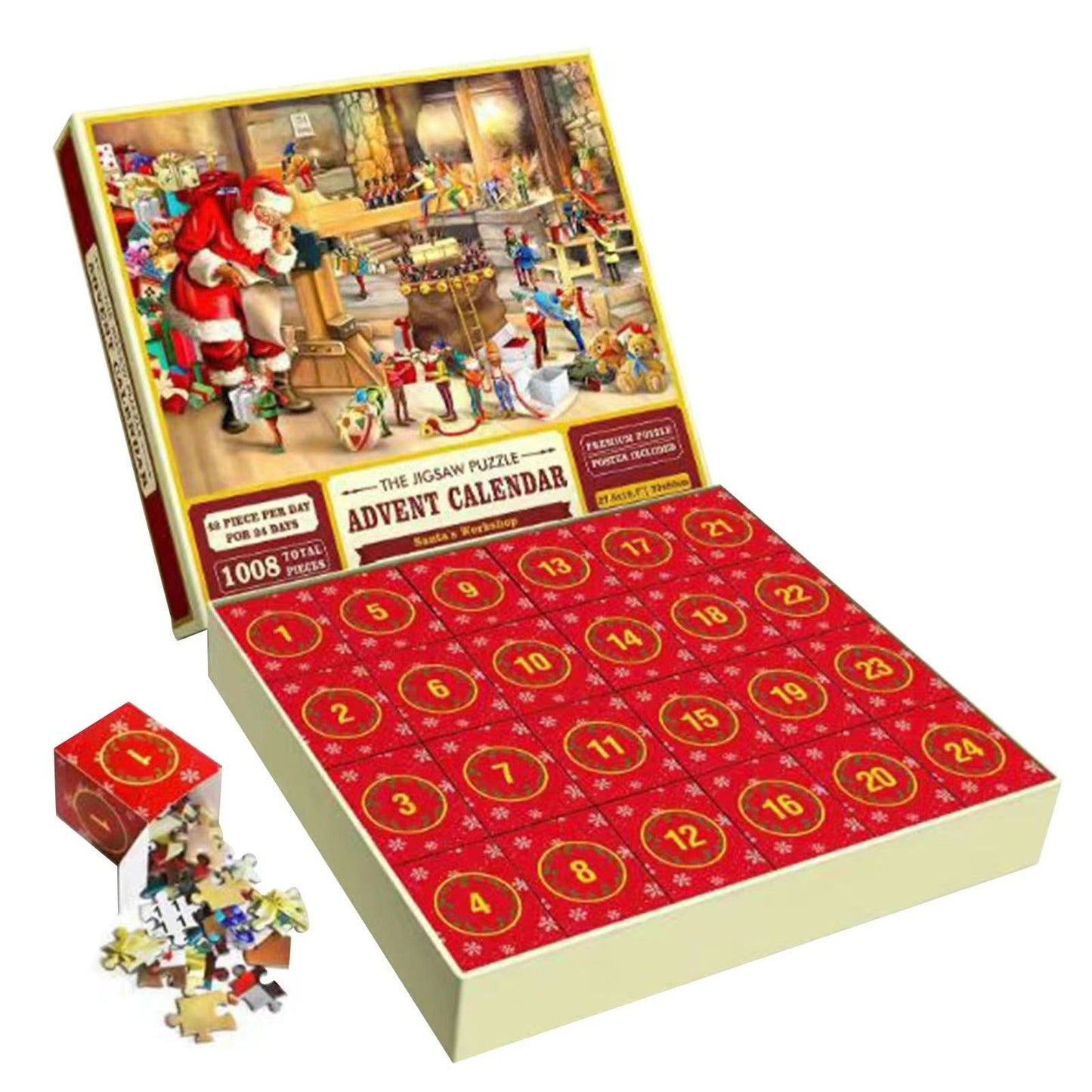 Norvo | 1000PCS Jule puslespill Adventskalender - Julegave