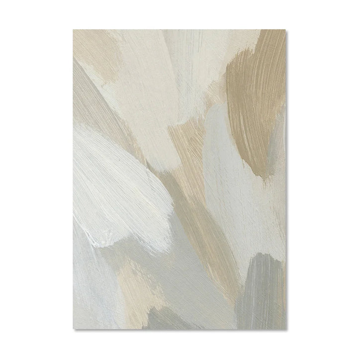 Neutral Colors Abstract Thick Brush Painting Wall Art Fine Art Canvas Prints Posters Pictures For Modern Living Room Bedroom Art Decor | Skanto