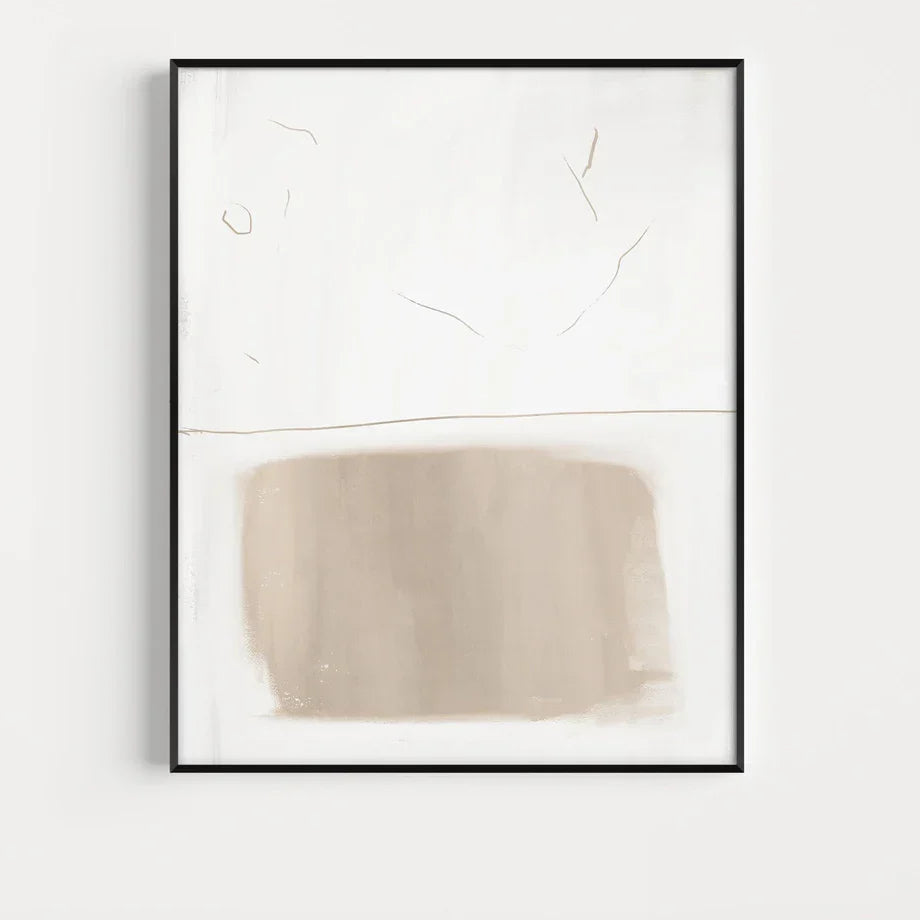 Absolutt Minimal Beige Hvit Abstrakt Veggkunst Fine Art Lerret Trykk Enkle Kunstverk For Moderne Leilighet Stue Kunst For Samtidsdekorasjon | Skanto