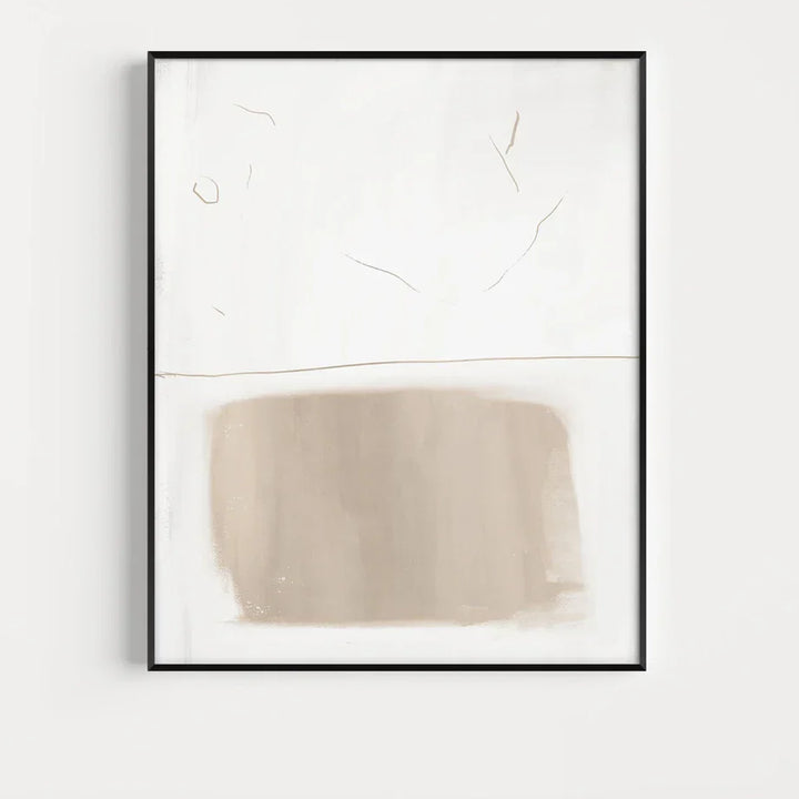 Absolutt Minimal Beige Hvit Abstrakt Veggkunst Fine Art Lerret Trykk Enkle Kunstverk For Moderne Leilighet Stue Kunst For Samtidsdekorasjon | Skanto