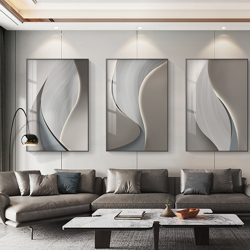 Abstract Industrial Gray Beige Wall Art Fine Art Canvas Prints Pictures For Urban Apartment Living Room Office Art Decor | Skanto
