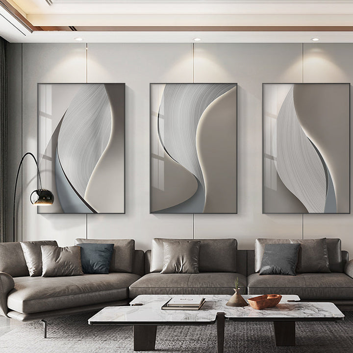 Abstract Industrial Gray Beige Wall Art Fine Art Canvas Prints Pictures For Urban Apartment Living Room Office Art Decor | Skanto