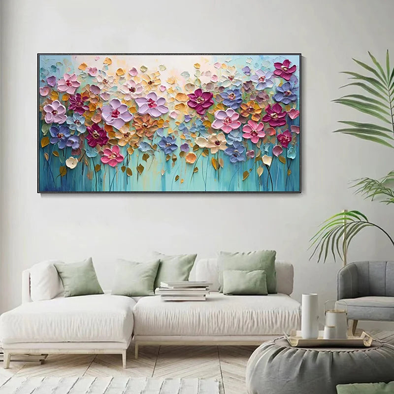 Abstract Cherry Blossom Tree Wall Art Fine Art Canvas Prints Modern Botanical Flower Pictures for Living Room Bedroom Art Decor | Skanto
