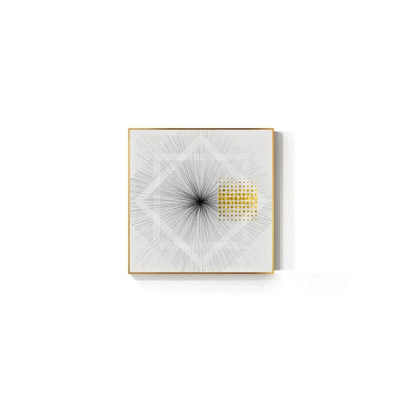 Minimalistiske Gyldne Sollinjer Abstrakt Veggkunst Fin Kunst Lerretsutskrifter Kvadratisk Format Bilder For Moderne Leiligheter Stue Kunst For Samtidsinteriører | Skanto