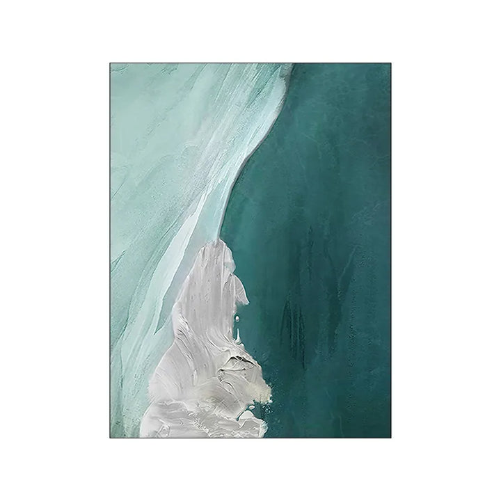 Abstrakt grønn Aqua sandete strand-seascape veggkunst Fine Art lerretsutskrifter bilder for moderne leilighet stue soverom kunstdekorasjon | Skanto
