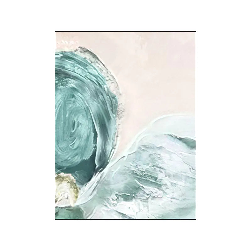 Abstrakt grønn Aqua sandete strand-seascape veggkunst Fine Art lerretsutskrifter bilder for moderne leilighet stue soverom kunstdekorasjon | Skanto