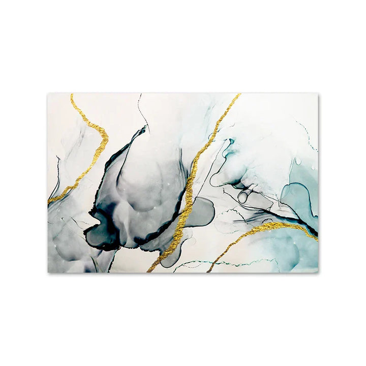 Jade Grønn Grå Gylden Marmor Trykk Abstrakt Vegkunstopplevelse Fin Kunst Lærredstrykk Bilder For Moderne Stue Hjemmekontor Kunst Dekor | Skanto