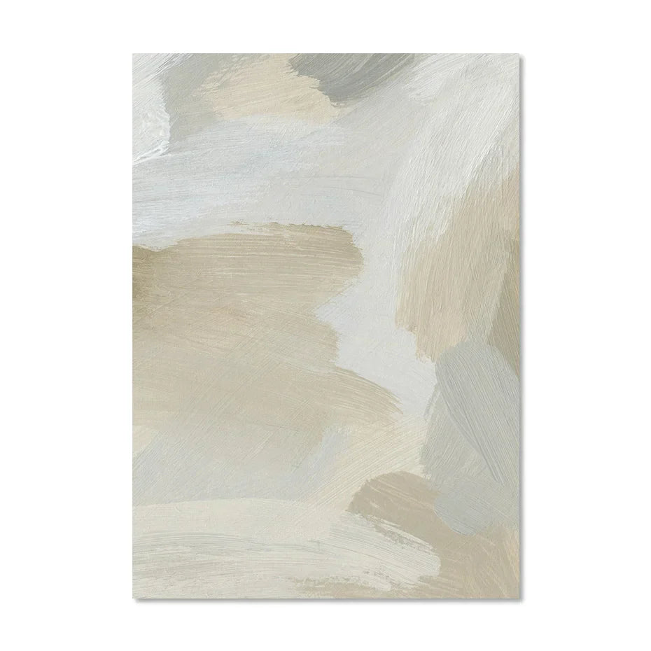 Neutral Colors Abstract Thick Brush Painting Wall Art Fine Art Canvas Prints Posters Pictures For Modern Living Room Bedroom Art Decor | Skanto
