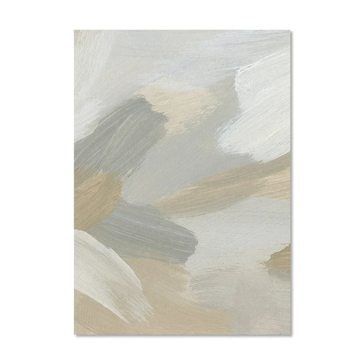 Neutral Colors Abstract Thick Brush Painting Wall Art Fine Art Canvas Prints Posters Pictures For Modern Living Room Bedroom Art Decor | Skanto