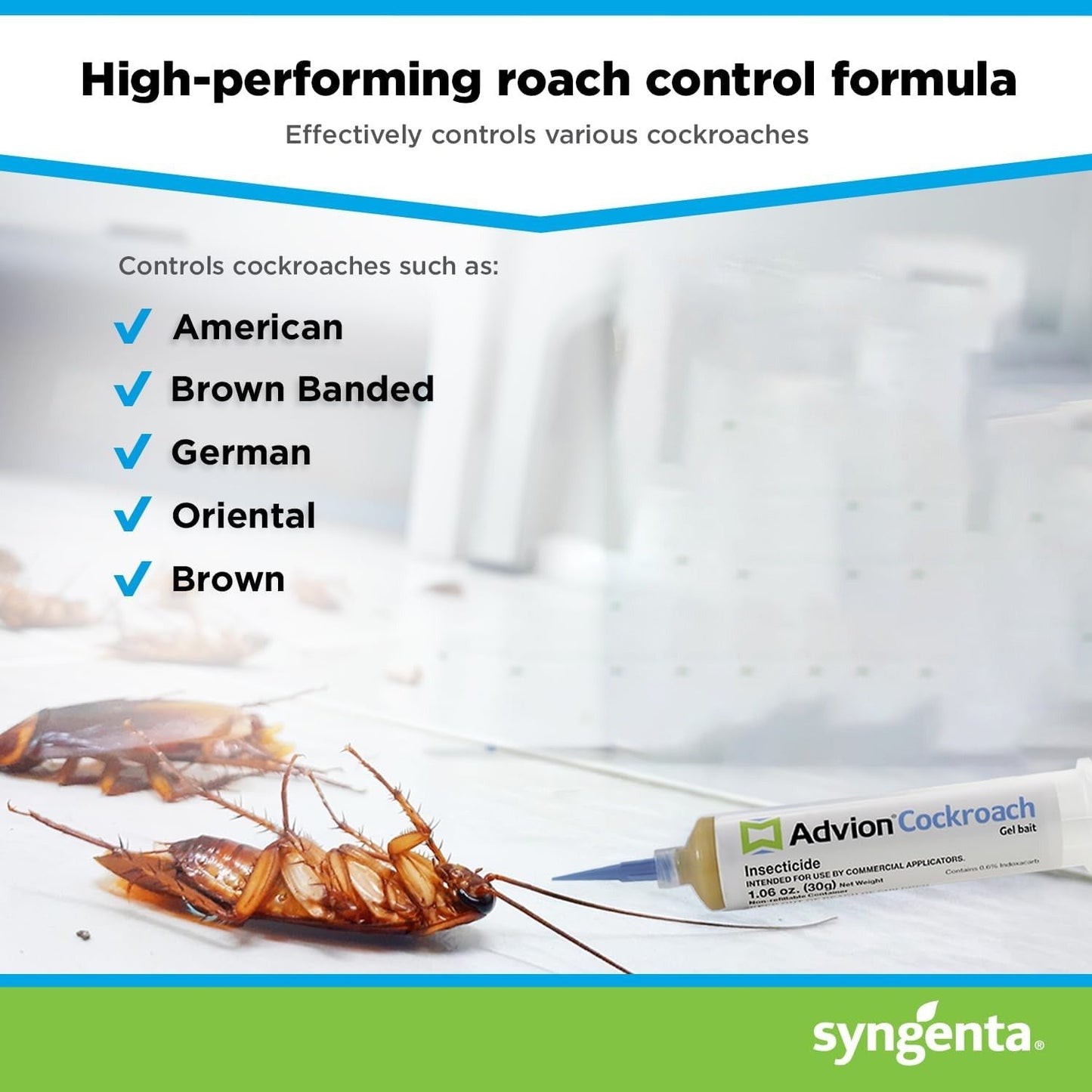 Norvo | Advion Kakerlakk Gel Bait, Kakerlakk Eliminator, Ikke-Toxisk Skadedyrkontroll, Skadedyrhåndtering