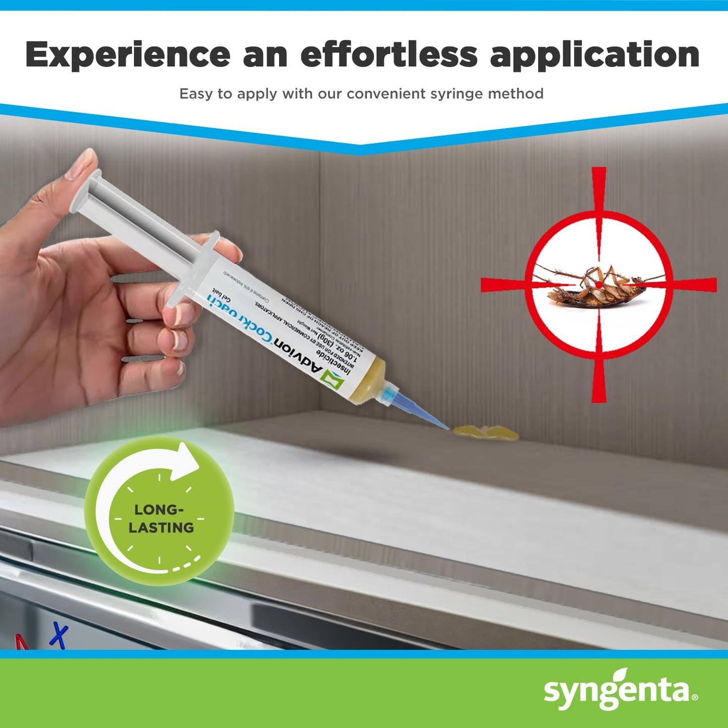 Norvo | Advion Kakerlakk Gel Bait, Kakerlakk Eliminator, Ikke-Toxisk Skadedyrkontroll, Skadedyrhåndtering